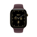 Apple Watch 12, 42 mm, GPS+5G, titaan, sport band, S/M, kuldne titaan / tumepunane - Nutikell