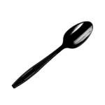 Supilusikas korduvkasutatav 18cm must 100tk
