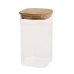 Klaaspurk JAR 10x10xH17,5cm 1400ml bambusest kaanega