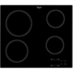 Whirlpool, laius 58 cm, raamita, must - Integreeritav keraamiline pliidiplaat