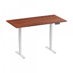 Adjustable Height Table Up Up Bjorn II White, Table top L Dark Walnut