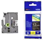 Kleepkirjalint/markeerimislint BROTHER TZE-335 12mm valge/mustal