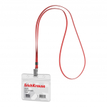 Kaardihoidja ERICH KRAUSE 58x95mm kaelapaelaga horisontaalne punane