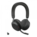 Jabra Evolve2 75 MS Teams Wireless Headset, Bluetooth, USB-C, Black