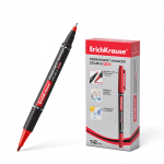 Permanentne marker ERICH KRAUSE P-80 kahe otsaga 0,5/2,0mm punane