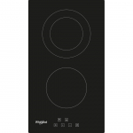 Whirlpool, domino, laius 30 cm, must - Integreeritav keraamiline pliidiplaat