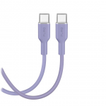 Puro Soft, USB-C / USB-C, 1,5 m, lilla - Kaabel