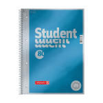 Kaustik spiraalk&ouml;ites A4 t&auml;pisisu BRUNNEN Student perf.-ga kartongkaaned 80 lehte