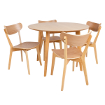 S&ouml;&ouml;gilauakomplekt ROXBY &uuml;mar laud D105xH76cm, 4 tooli (AC91520 ), tamm
