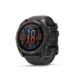 Garmin Fenix 8 Smart Watch 51 mm AMOLED Sapphire,Carbon grey DLC,Black/Pebble grey silicone band