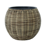 Lillepott WICKER D26xH22cm, helepruun