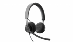 Logitech Zone Wired MS Teams Wired Headset, USB-C/USB-A, Graphite