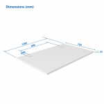 Up Up Table top M White, 1200x750x25mm (Laminated particle board)