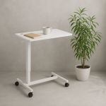 Up Up Forseti Adjustable Height Table, White