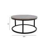 Diivanilaud BRITE D60xH32cm, hall, MDF, metall