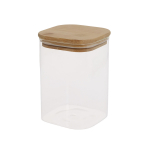 Klaaspurk JAR 10x10xH14cm 1100ml bambusest kaanega