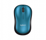 Logitech M185 Wireless Mouse, RF Wireless, 1000 DPI, Black/Blue