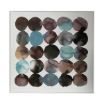 Seinapilt WALLY 60x60cm, sinised abstraktsed ringid