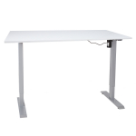 T&ouml;&ouml;laud ERGO 1-mootoriga 140x80xH71-121cm, hallikasvalge, melamiinplaat