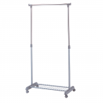 Stange FRANK kingariiuliga ratastel 83x43xH93,5-168cm, v&auml;rvus: h&otilde;bedane-kroom