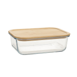 Kauss BOXY 22x16,4xH6,7cm 1500ml, klaas, bambus