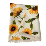 Laudlina LONETA NEW pitsiga, D170cm, p&auml;evalilled, 50% pol&uuml;ester, 50% puuvill, kangas 424