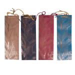 Kinkekott pudelile LEAF, 12x8x36cm, mix
