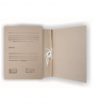 Folder SMLT, archival, A4 2cm, 400g, with 2 straps, with print, brown, cardboard