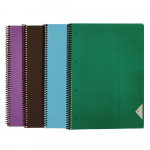 Kaustik spiraalk&ouml;ites A4 BRADLEY ruuduline plastkaaned 60 lehte