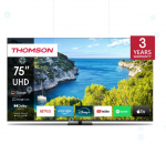 TV Set THOMSON 75" 4K/Smart 3840x2160 Wireless LAN Bluetooth Google TV Black 75UG5C14