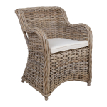 Tugitool KATALINA 62x62xH83cm, naturaalne rotang