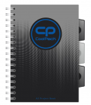 Kaustik spiraalk&ouml;ites A5 COOLPACK ruuduline plastkaaned 200 lehte must