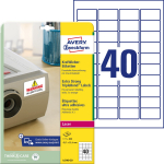 Kleebisetikett AVERY Zweckform Extra Strong 45,7x25,4mm 20 lehte (L6140-20)