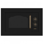 Gorenje, 23 L, 800 W, must/vask - Integreeritav retro mikrolaineahi grilliga