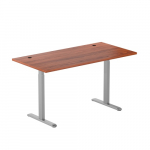 Adjustable Height Table Up Up Bjorn Gray, Table top L Dark Walnut