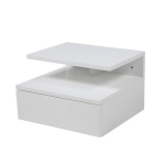 &Ouml;&ouml;kapp ASHLAN 35x32xH22,5cm, riiuli ja sahtliga, seinakinnitusega, materjal: puit, v&auml;rvus: valge, viimistlus: lakitud