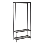 Esikuriiul STRAIGHT 85x32xH180cm, terasest raam, v&auml;rvus: must / kroom