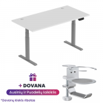 Adjustable Height Table Up Up Thor Gray, Table top L White