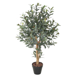 Kunstpuu OLIVE, H90cm, 2 t&uuml;vega, must pott
