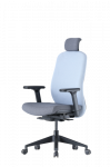 Up Up Athene ergonomic office chair Black, Grey + Blue fabric