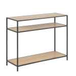 Abilaud SEAFORD, 100x35xH79cm, lauaplaat: lamineeritud kattega m&ouml;&ouml;bliplaat, v&auml;rvus: tamm, raam: metall, v&auml;rvus: must