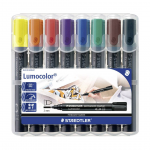 Permanentne marker STAEDTLER Lumocolor 352 koonilise otsaga 8 v&auml;rvi komplekt