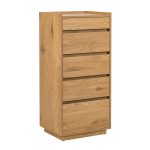 Kummut SACHA 50x40xH109cm, tammedekooriga melamiin