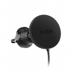 SBS 15W Car Holder, Magsafe, ventilaatorikinnitus, must - Juhtmevaba autolaadija
