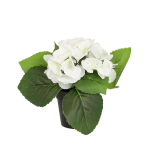 Kunstlill IN GARDEN H18cm, valge hortensia potis