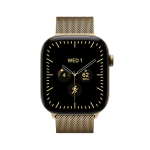 Apple Watch 12, 42 mm, GPS+5G, titaan, Gold Milanese Loop, kuldne titaan / kuldne - Nutikell