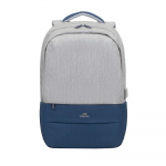 NB BACKPACK ANTI-THEFT 17.3"/7567 GREY/DARK BLUE RIVACASE