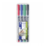 Permanentne marker OHP STAEDTLER Lumocolor 313 S 0,4mm 4 v&auml;rvi komplekt