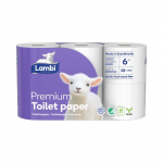 Tualettpaber 4-kihiline LAMBI Premium lumivalge 6rl