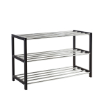 Jalatsiriiul BRODY 3-kordne 80x31xH50cm, must/kroom